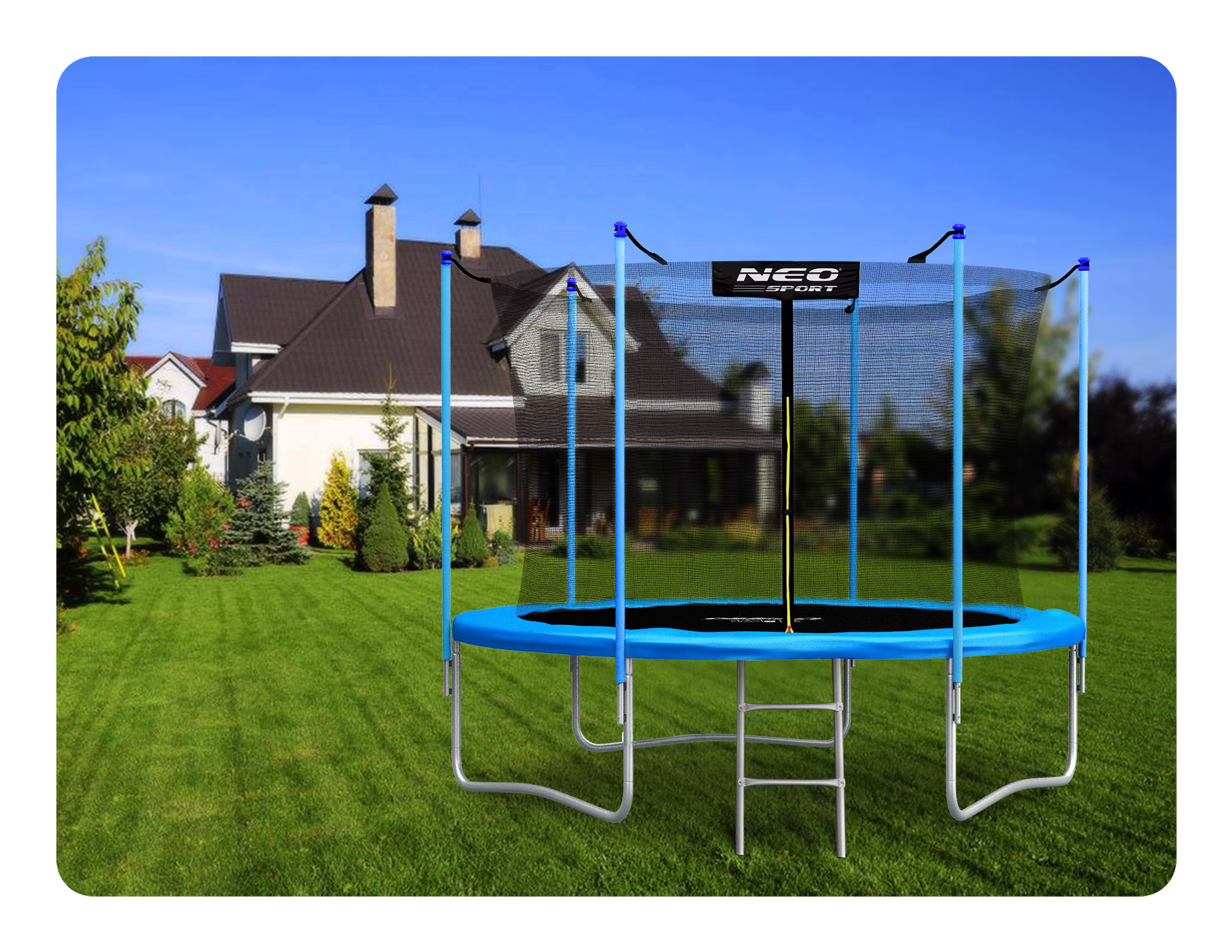 TRAMPOLINA OGRODOWA 252cm 8ft NEOSPORT model 2024 Rodzaj z siatką