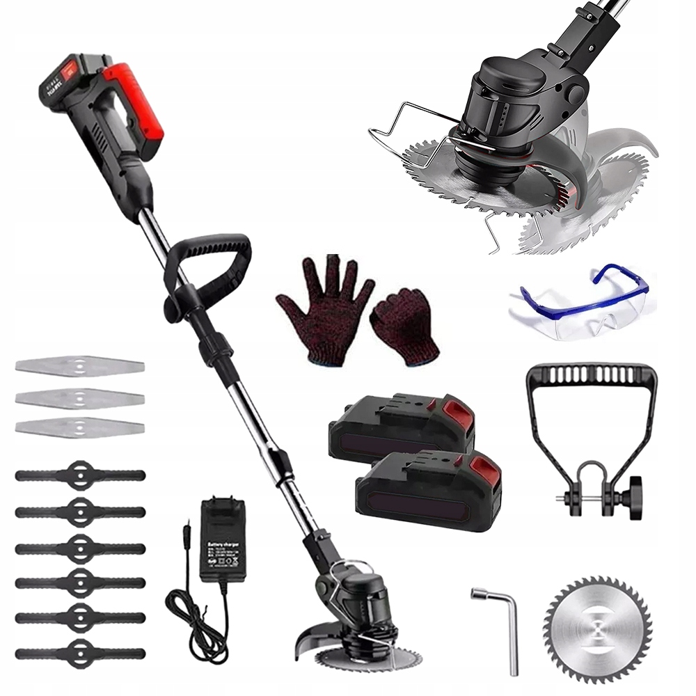 Zahradní Vyžínač 500W 2x2000MAH S Krytem A Bezpečnostním Lankem