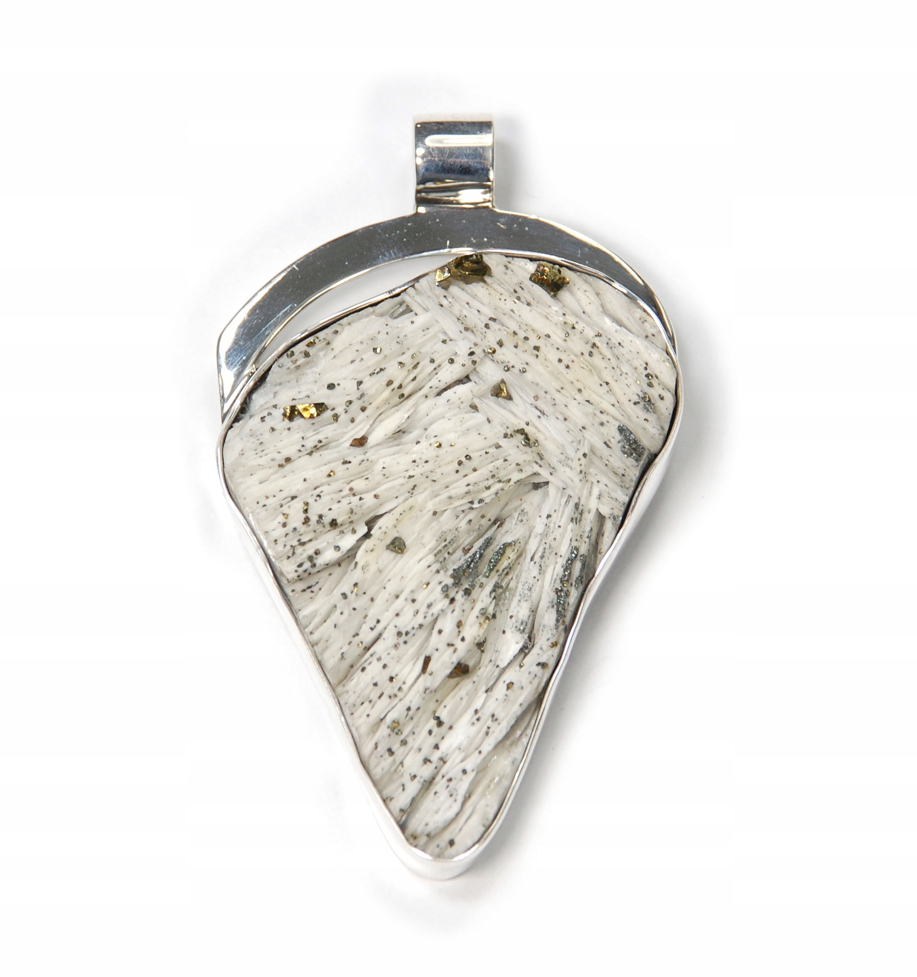 Přírodní přívěsek Piryt Galena, přívěsek stříbro