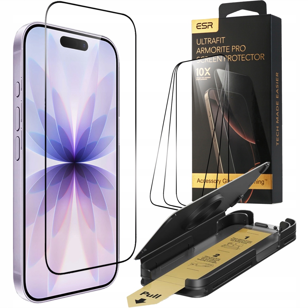 Esr Szkło UltraFit (3 sztuki) iPhone 17 iPhone 16 Pro przezroczyste