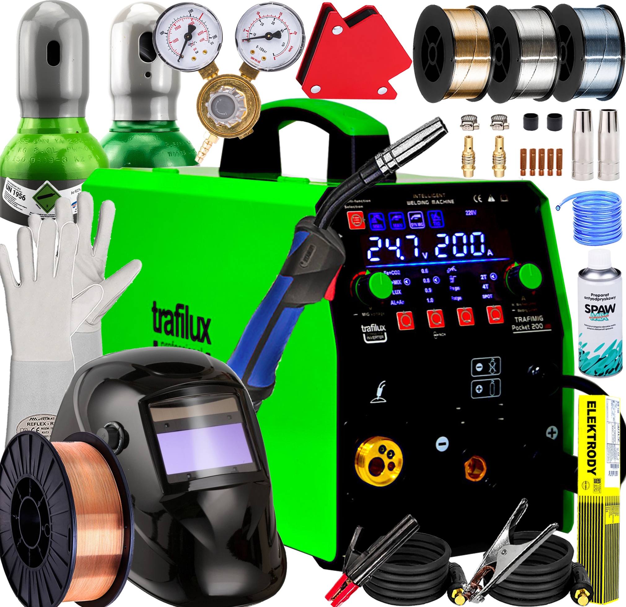 Invertorová Svářečka Migomat Trafilux Trafimig Pocket 200 Led Synergie