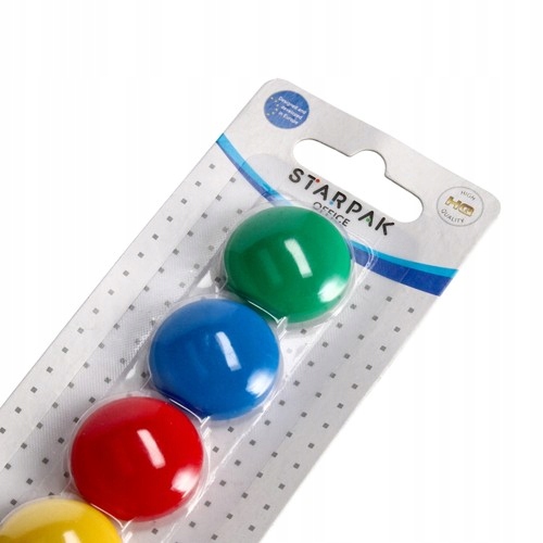 MAGNESY MIX KOLORÓW NA LODÓWKĘ DO TABLIC MOCNE STARPAK 29 mm 6 sztuk Marka Starpak