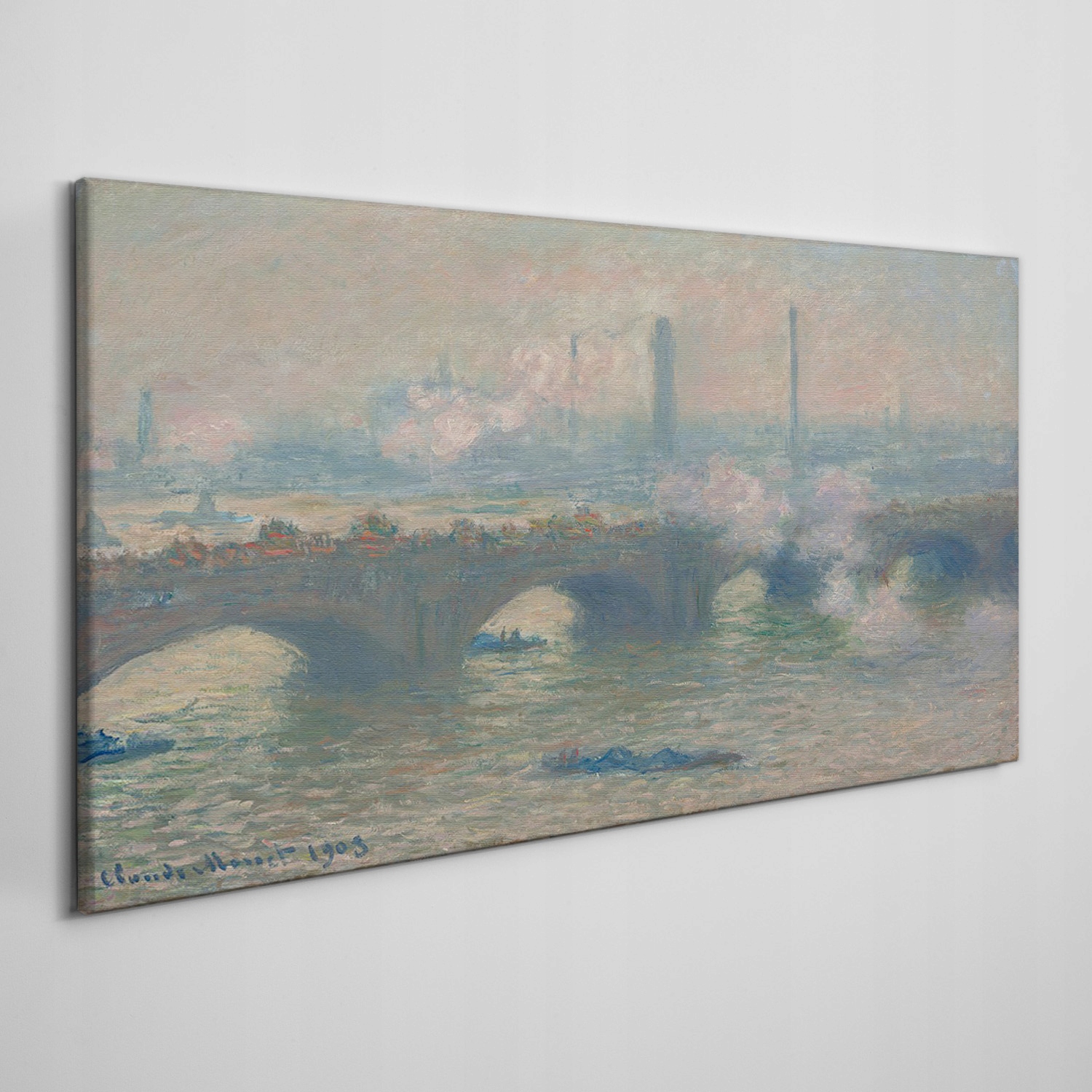 

Obraz na płótnie Waterloo most szary Monet 100x50