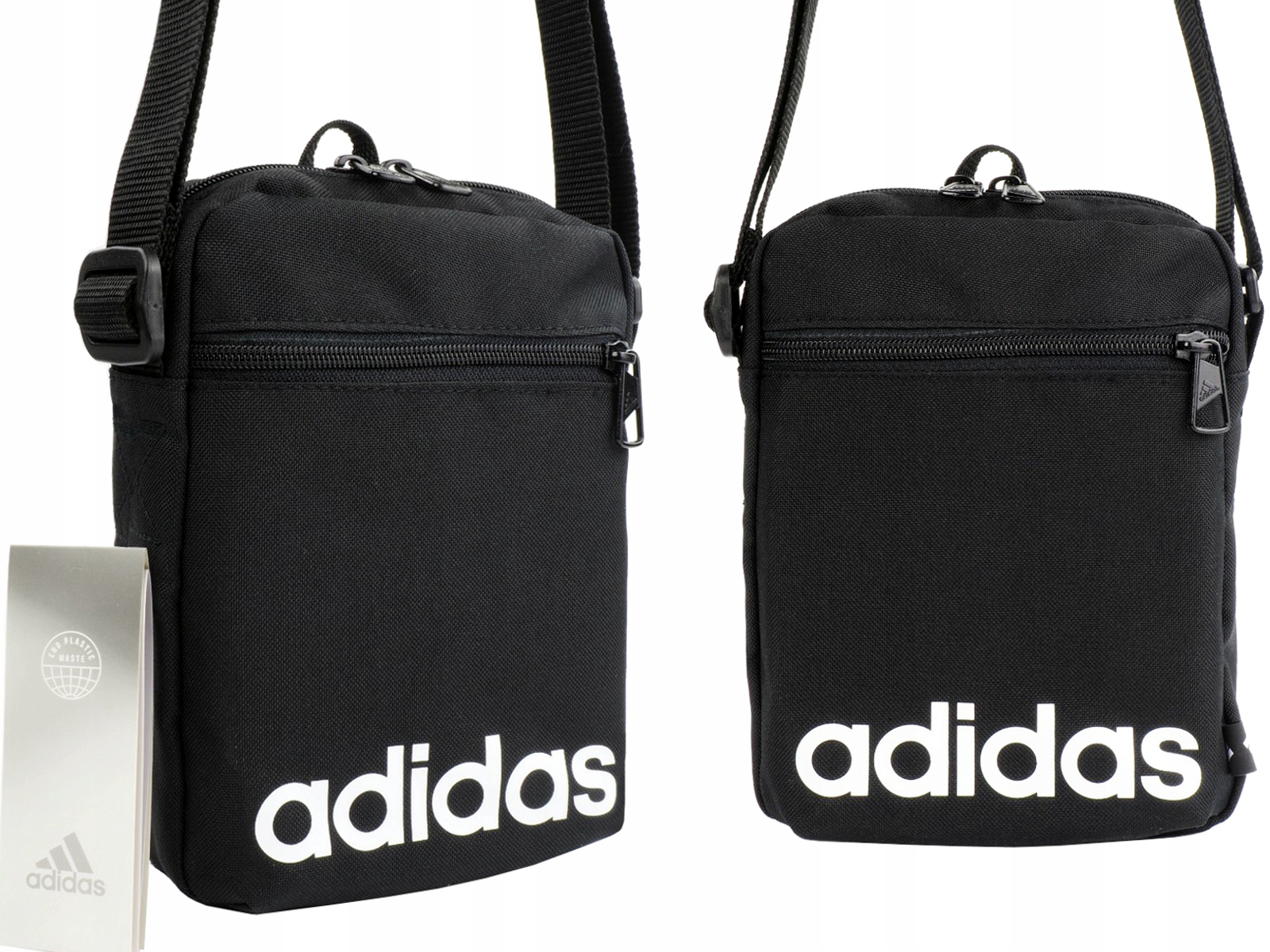 ADIDAS Torba na Ramię SPORTOWA Saszetka Nerka LISTONOSZKA Czarna