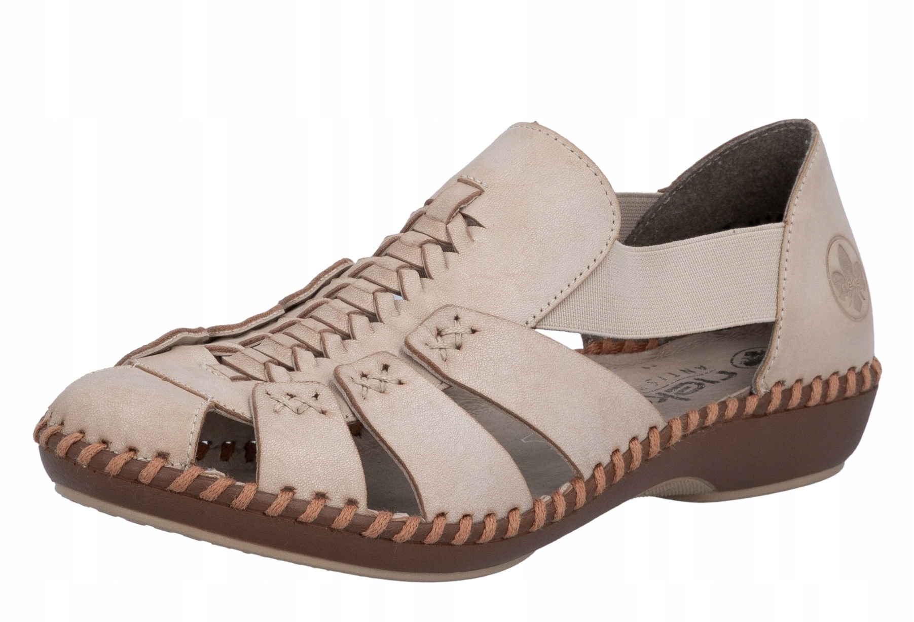 Rieker M1679-60 vel.36 béžové polobotky jarní sandály