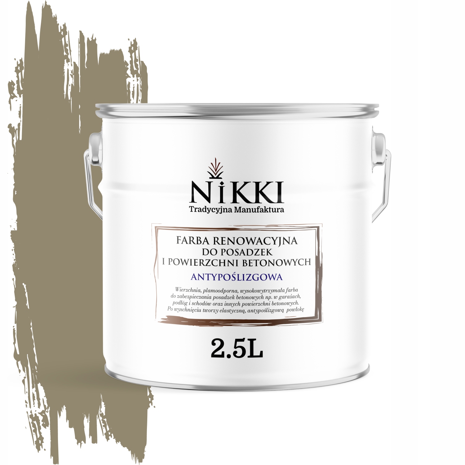 Renovačná Farba Na Podlahy Protišmyková Šedá Žltá Ral 7034 2,5 L