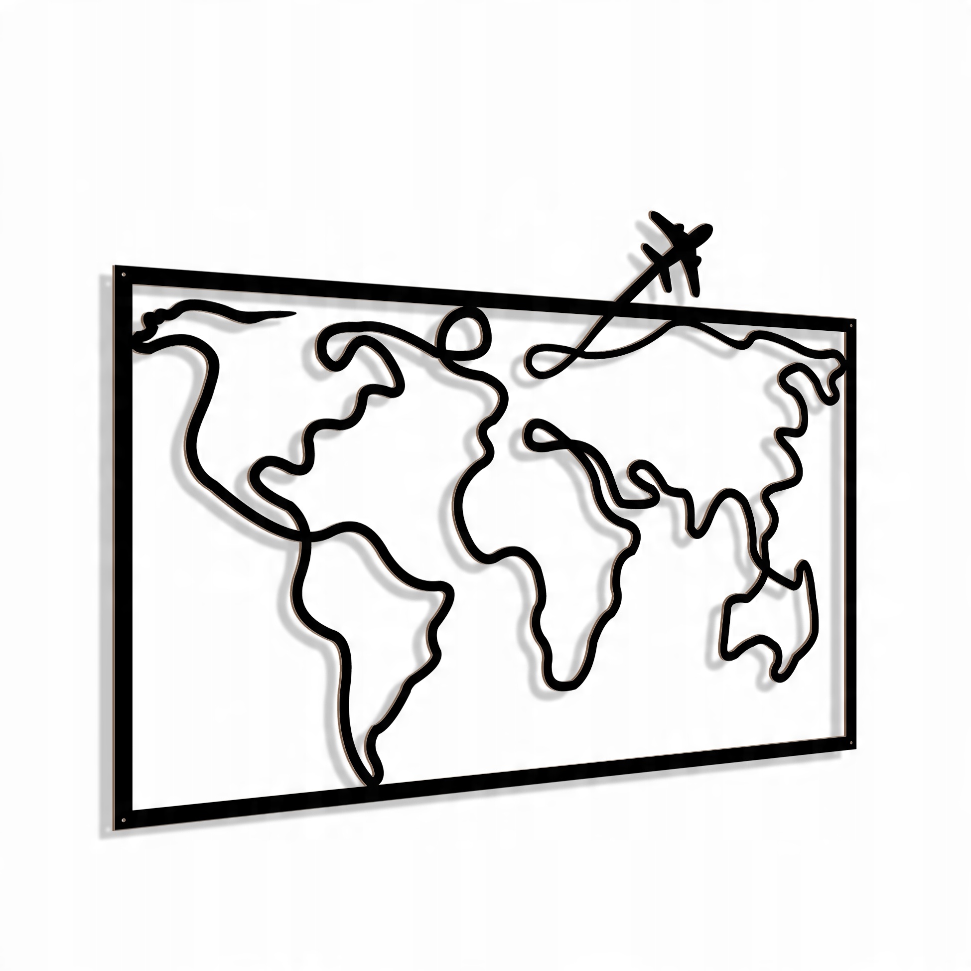 

Obraz ażurowy Dekoracja ścienna Panel Mapa 3D