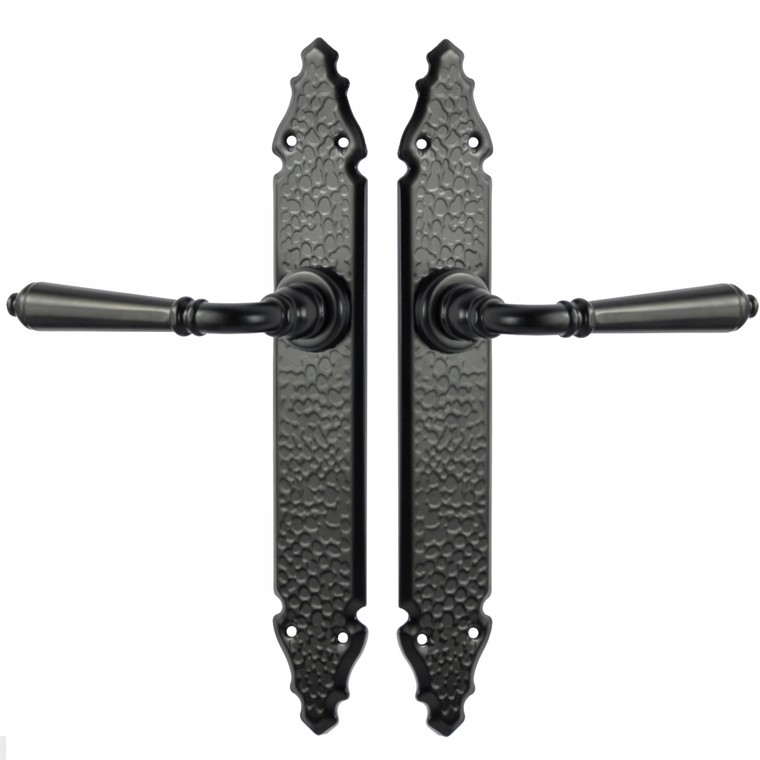 KLAMKA DRZWIOWA CZARNA LOFT RETRO KUTA METALOWA Marka Handmet