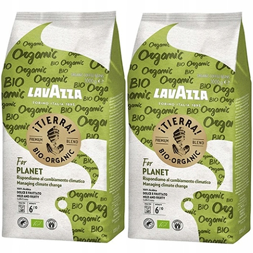 2x Oryginalna Kawa Ziarnista Lavazza Tierra Bio Organic Arabica For Planet