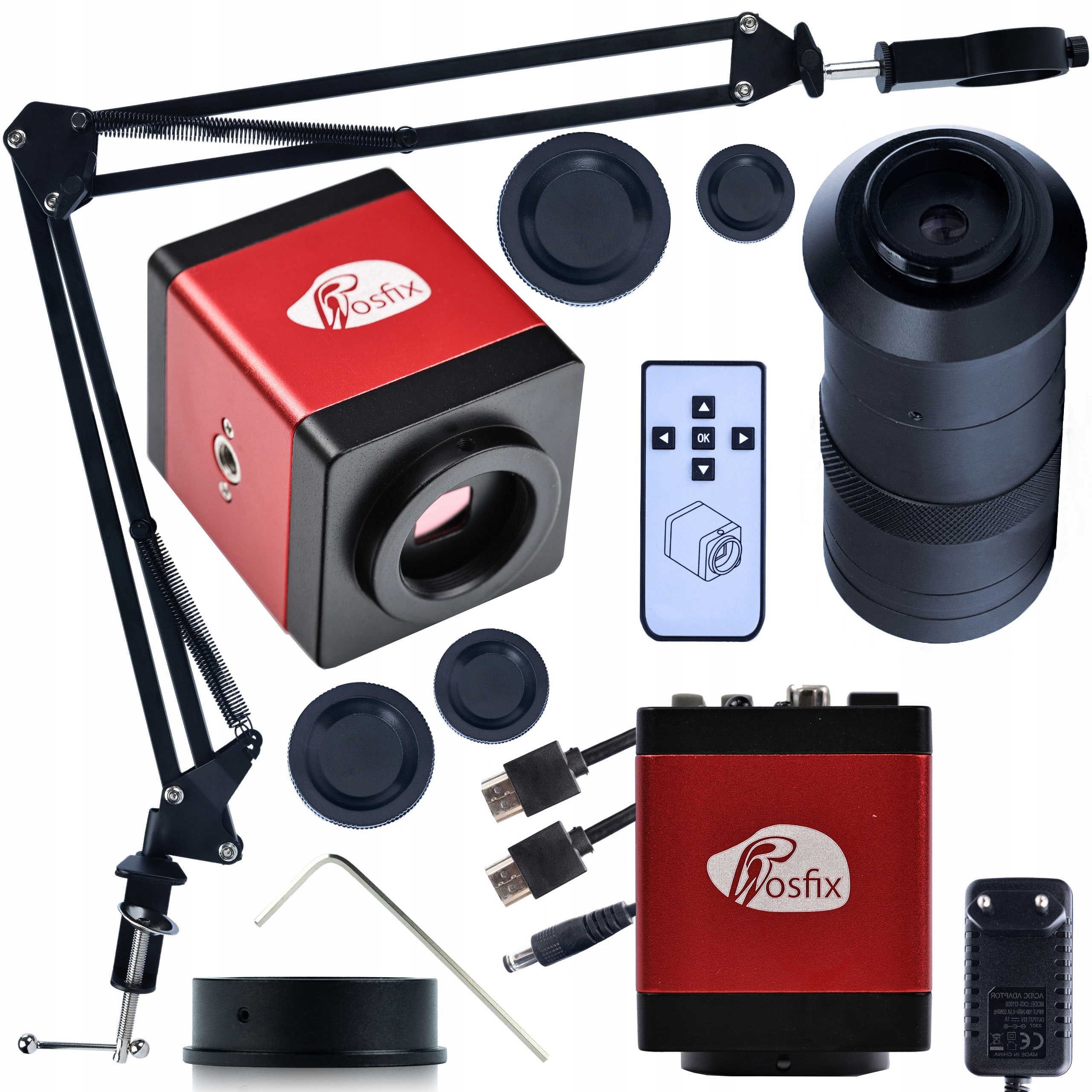 Digitální Mikroskop S Kamerou Draco Pro Hdmi, Výložník A Objektiv, Sada 3V1