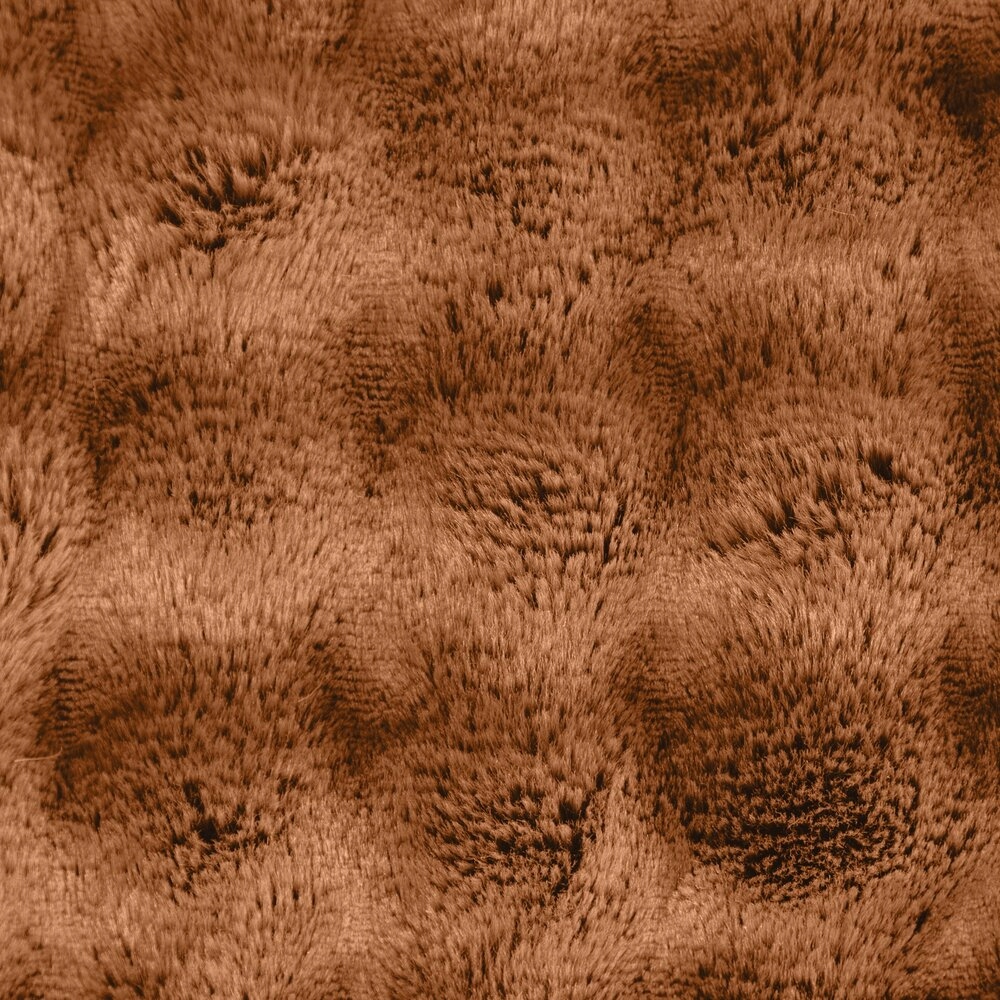 Dekorační přehoz Lily 200x220 medový kožešinový a nadýchaný 3D efekt