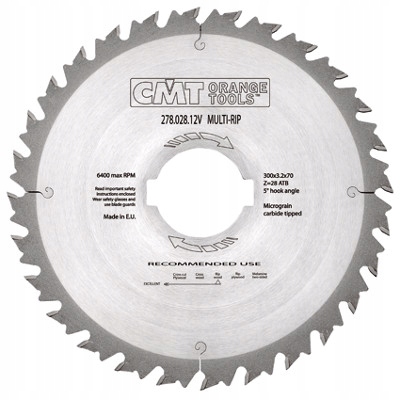 CMT 278.028.12V Piła HW D=300 F=70 Z=28 K=3,2/2,2 <=18