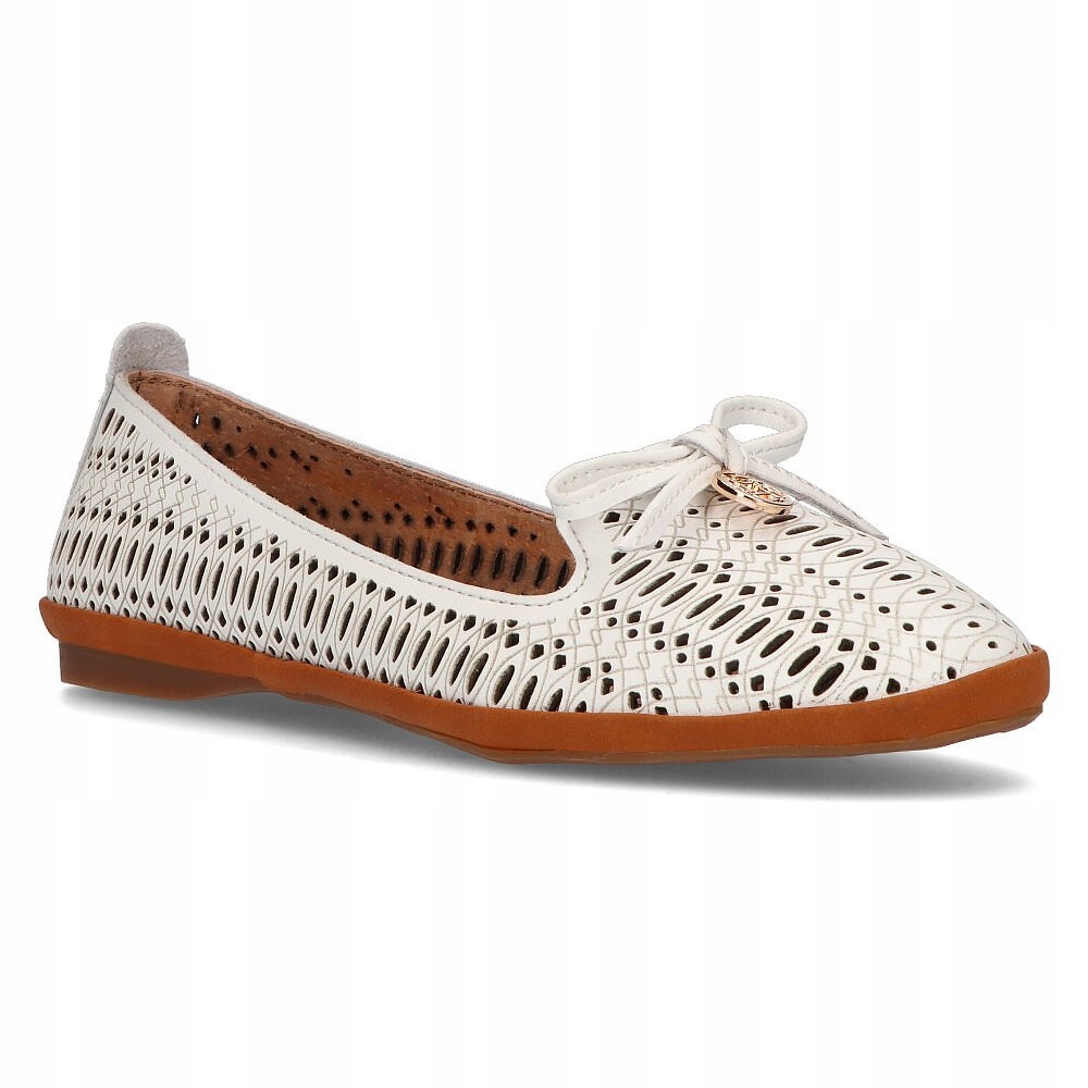 

Skórzane lordsy ażurowe Filippo DP2034/21 Wh r.36