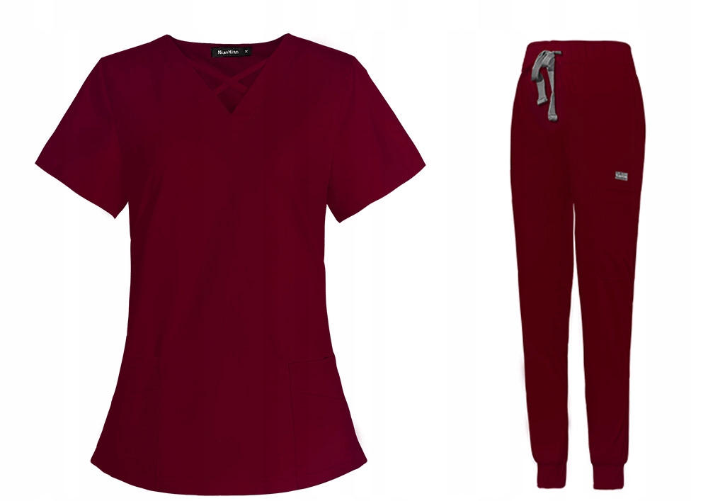 Komplet Medyczny Damski Scrub Uniform Model 42029 Bordo Rozmiar L