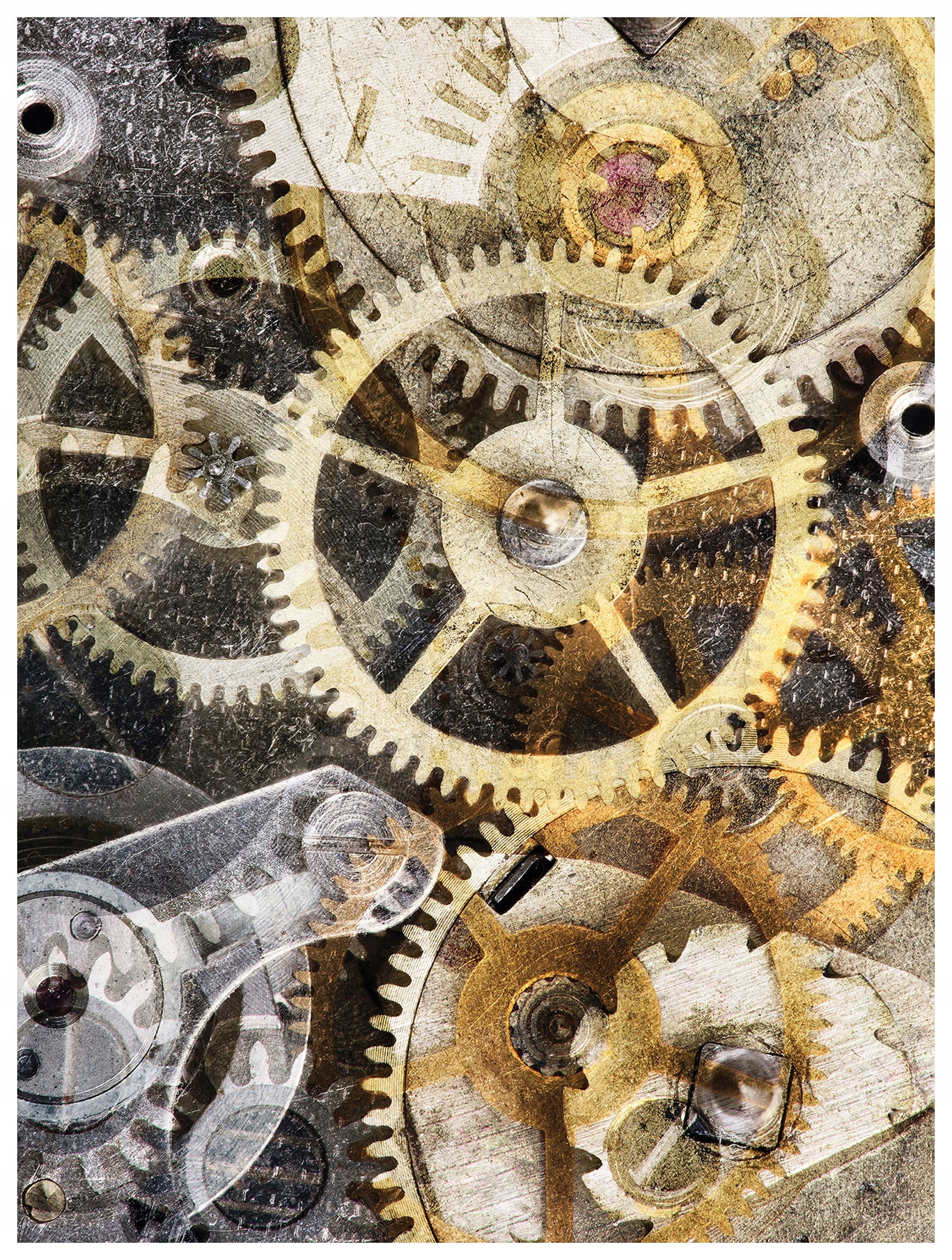 Vliesová fototapeta Mechanismus času Retro Kovové ozubení 206x275 lepidlo