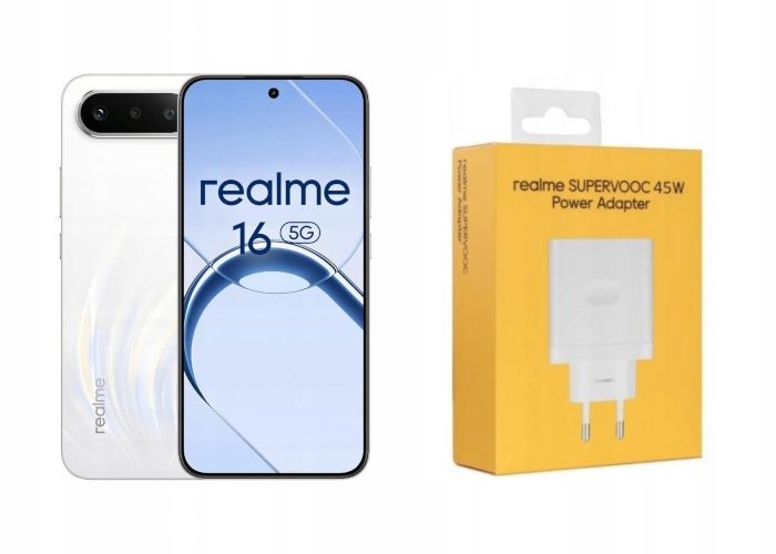Smartfón Realme 16 5G 8 Gb 256 Gb Dual Sim Biely Air White Nabíjačka