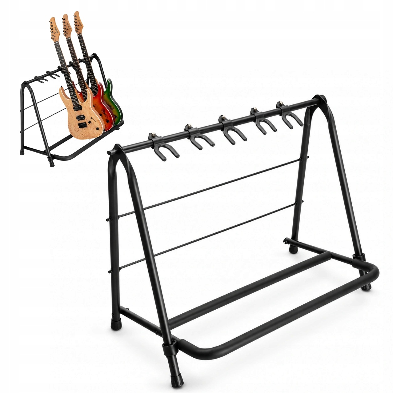 Statyw gitarowy na 5 gitar multi stand wieszak na gitary solidny Hardman