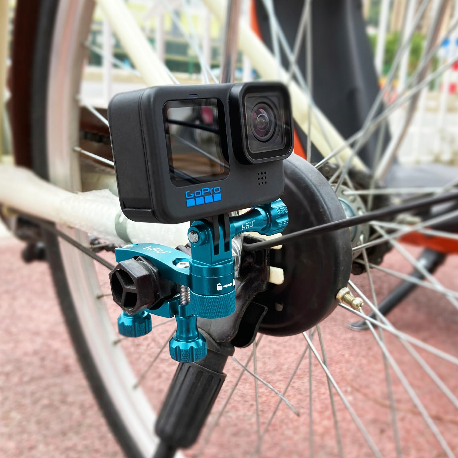 HSU Uchwyt Rowerowy 360° Do GoPro Hero 12-3 Niebieski — miniatura 3