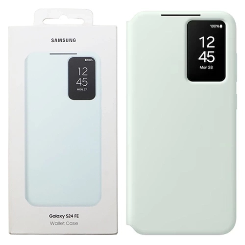 Originální Pouzdro Pro Samsung Galaxy S24 Fe View Wallet Case Mátové