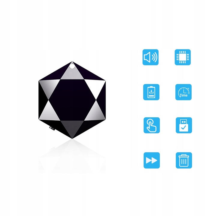 Mini Dyktafon Szpiegowski Mały 8GB Detekcja Wisiorek Brelok Zawieszka HQ EAN (GTIN) 5902659177421