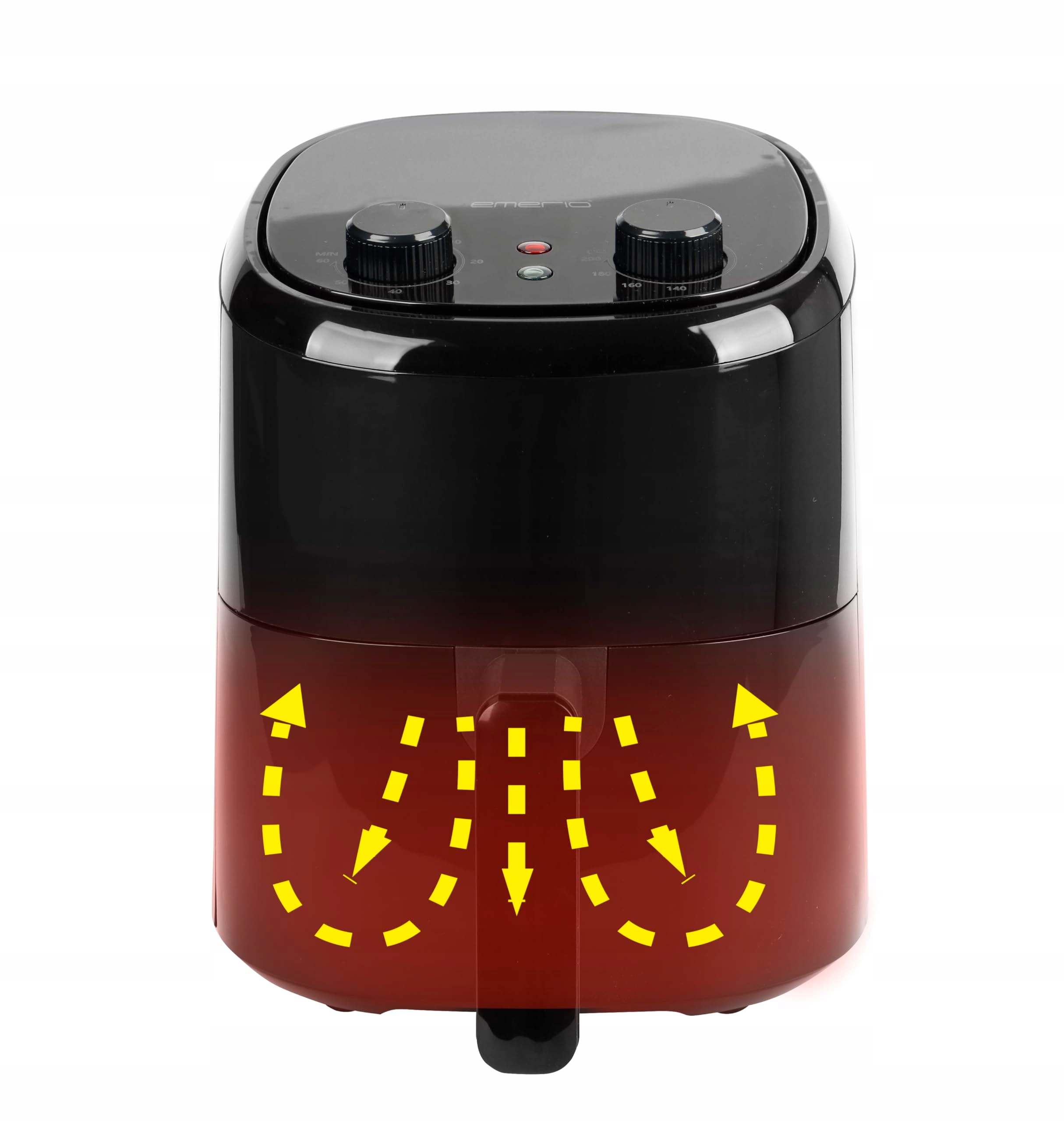 EMERIO Frytkownica Beztłuszczowa AirFryer 2,2L 1000W Zdrowe Smażenie — miniatura 3