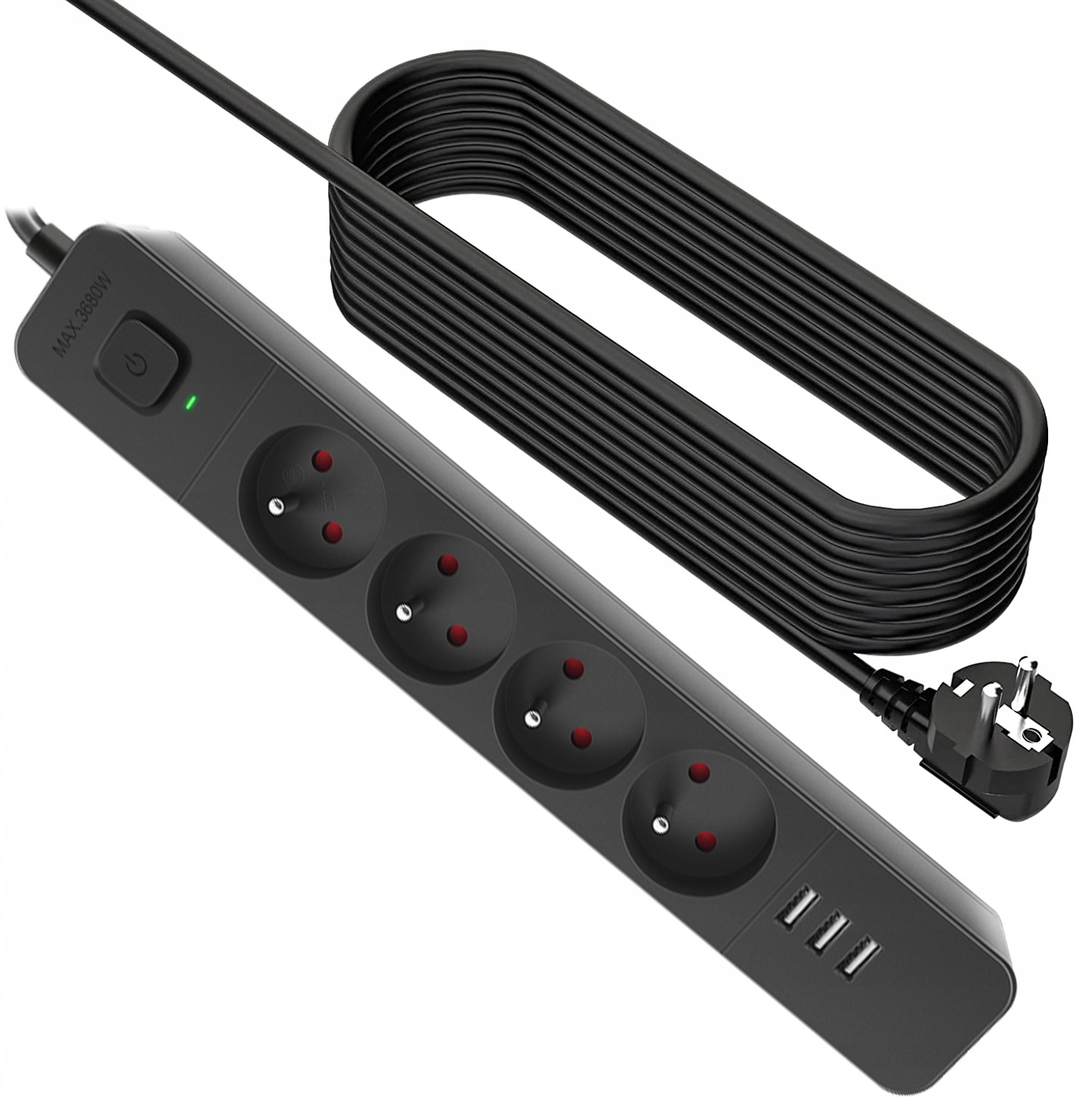 Listwa Zasilająca Przedłużacz USB Długość Kabla 5m (4745090821871 ...
