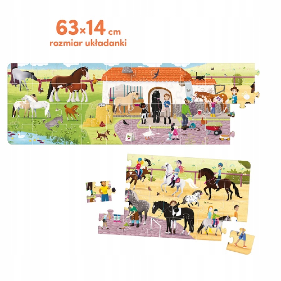 CzuCzu Puzzle panoramiczne Stadnina 4+ Bohater brak