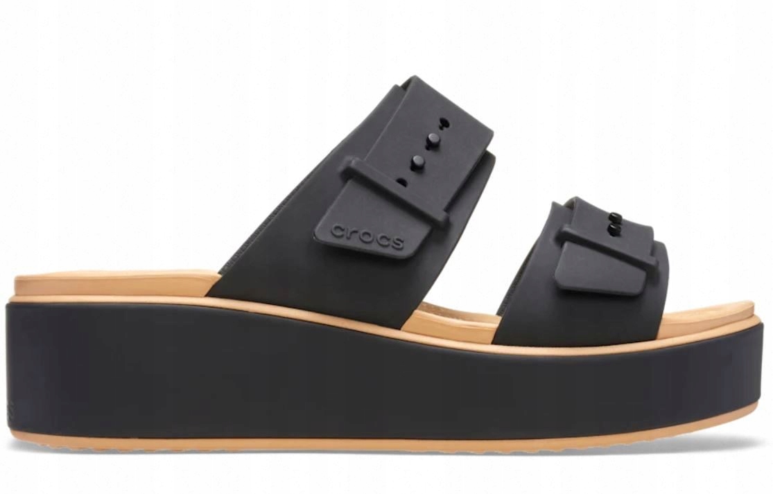 Crocs 212408-0RI Brooklyn Buckle Matte Wrap černé nazouváky W7 37-38