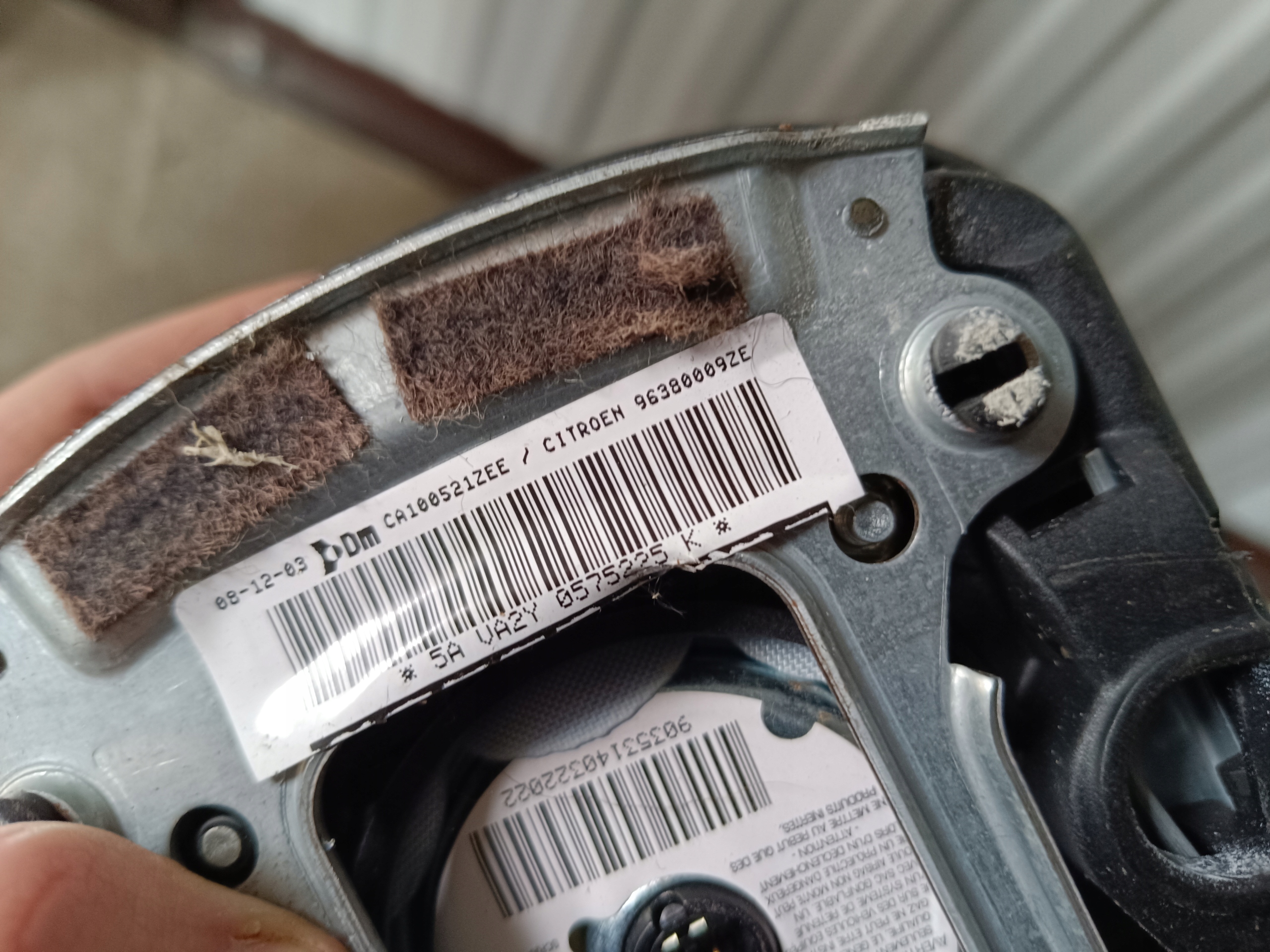 airbag airbag autisti CITROEN C3 e 96380009ZE