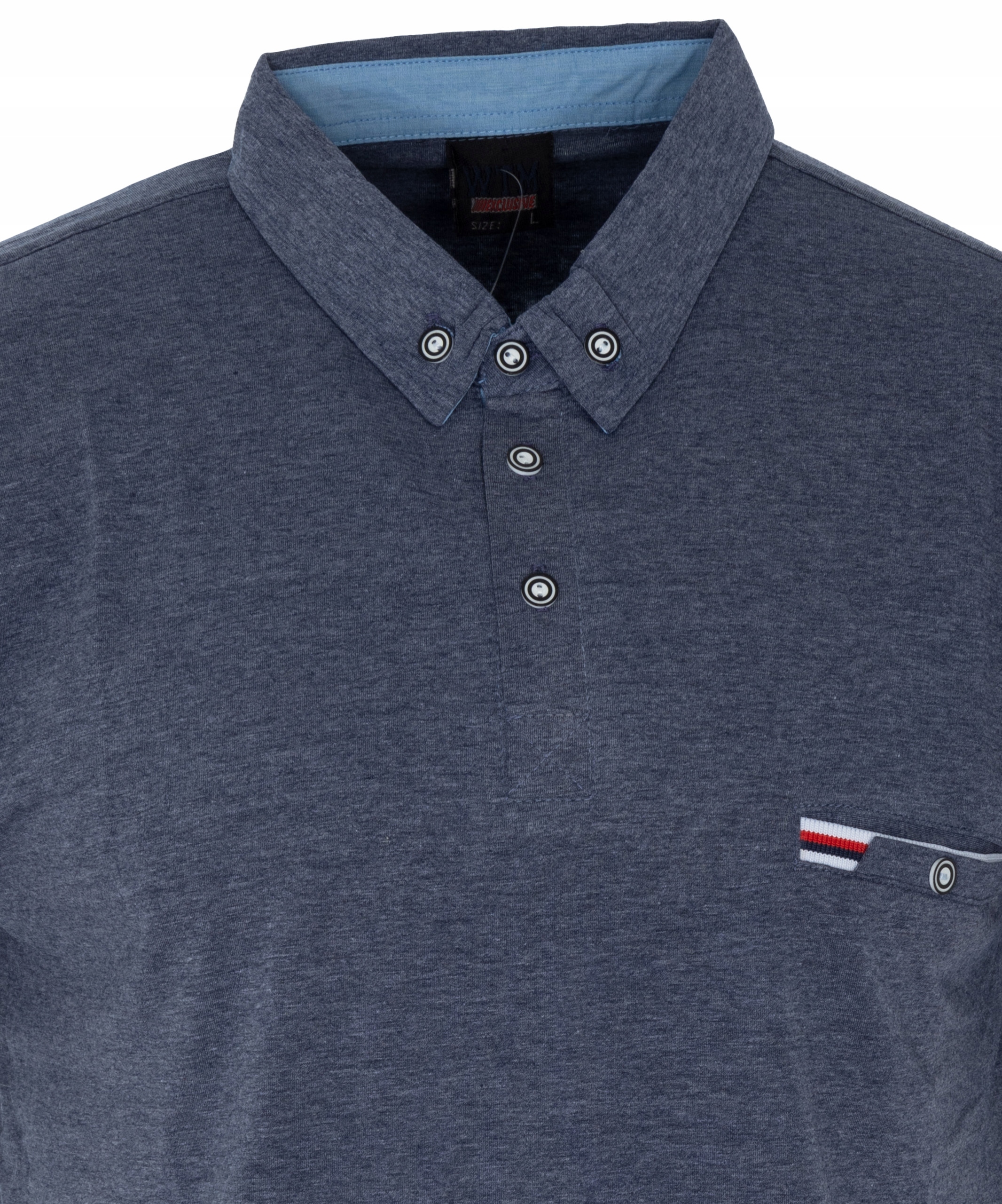 KOSZULKA męska POLO ciemno-niebieska z kieszonką rozmiar 3XL Marka inna