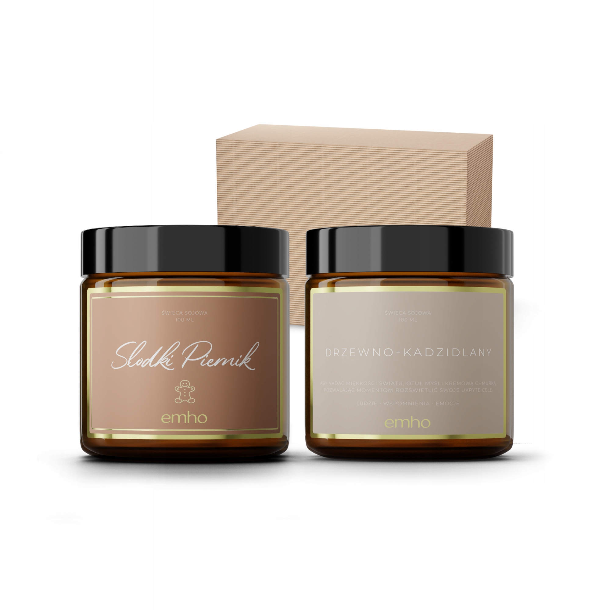 

Zestaw prezentowy świece sojowe Piernik+kadzidlany