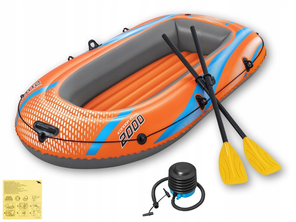 Ponton Turystyczny Kondor Elite 2000 Pompka+Wiosła Bestway 61141 Model 2026