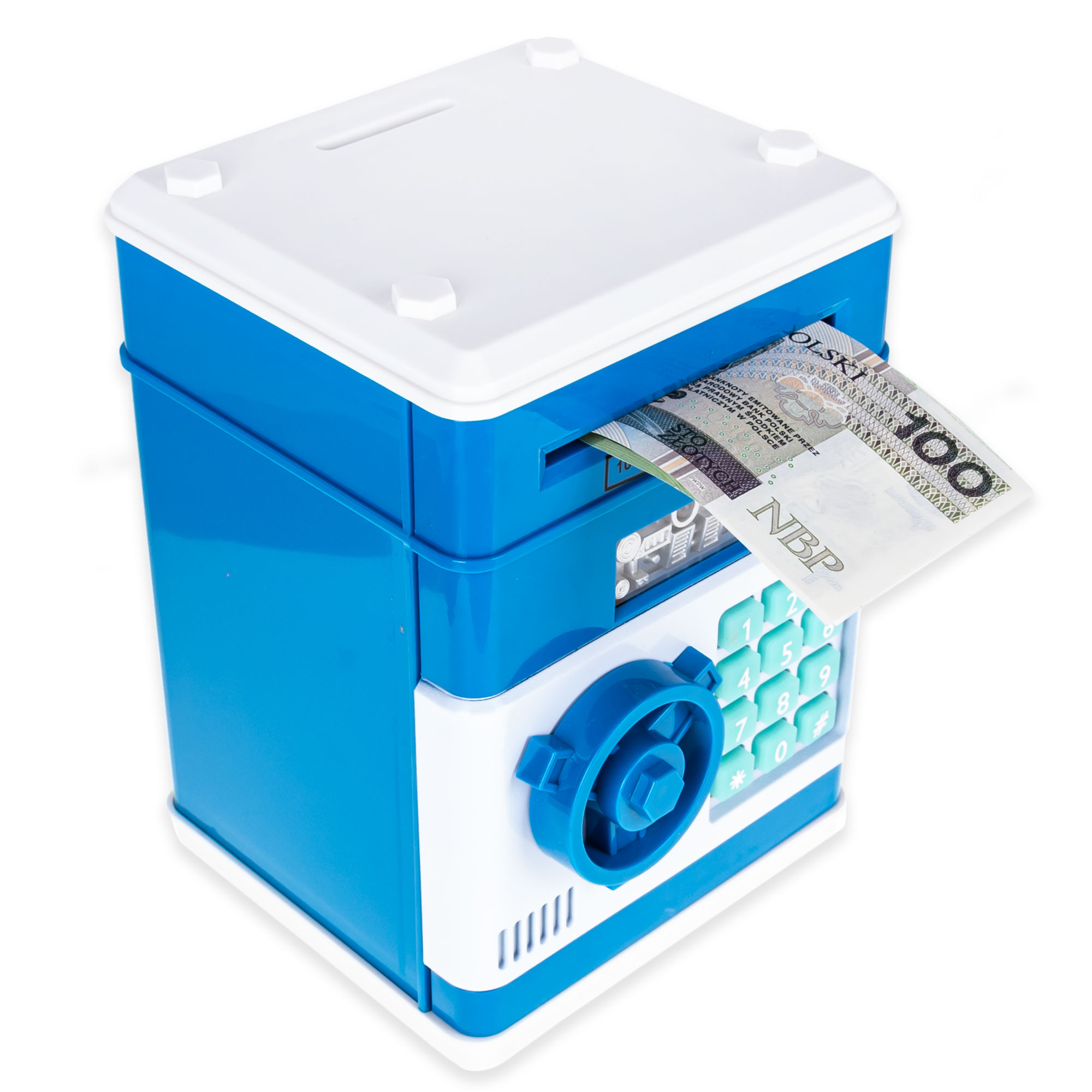 

Sejf Skarbonka Bankomat na Monety Banknoty Pin