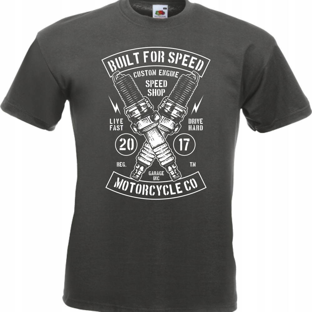 

Koszulka speed silnik motocykl motor XXL grafitowa