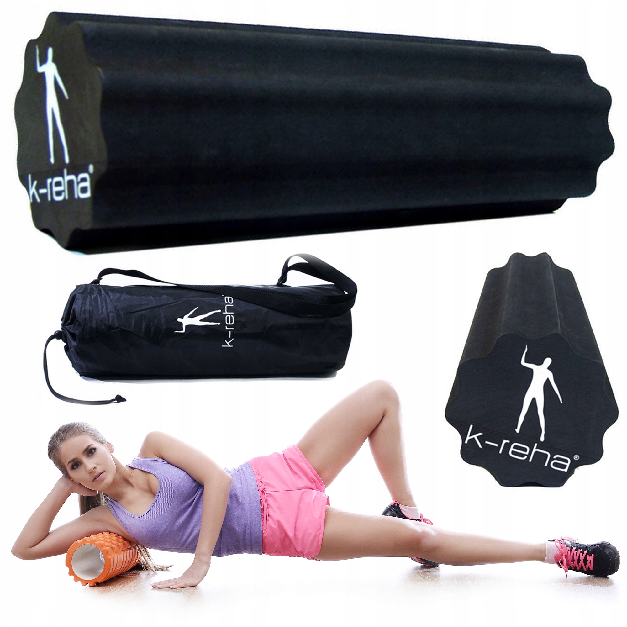 Roller Korekcyjny Do Masażu Crossfit+ Torba [czarny]