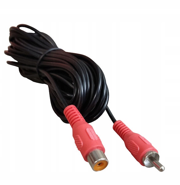 PRZEDŁUŻACZ PRZEWÓD KABEL WIDEO RCA CINCH DO KAMERY COFANIA 3m WTYK GNIAZDO