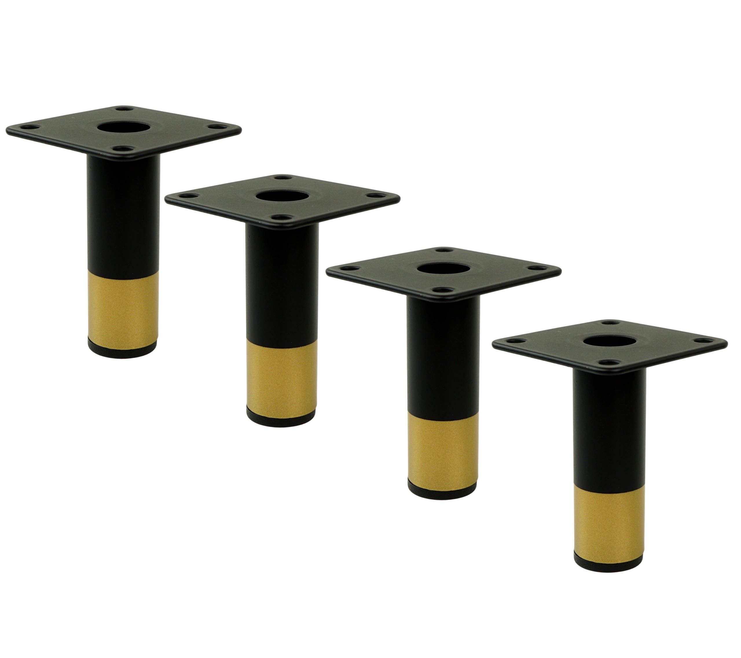 

4x Noga fi 25 nóżka meblowa czarna mosiądz 8 cm