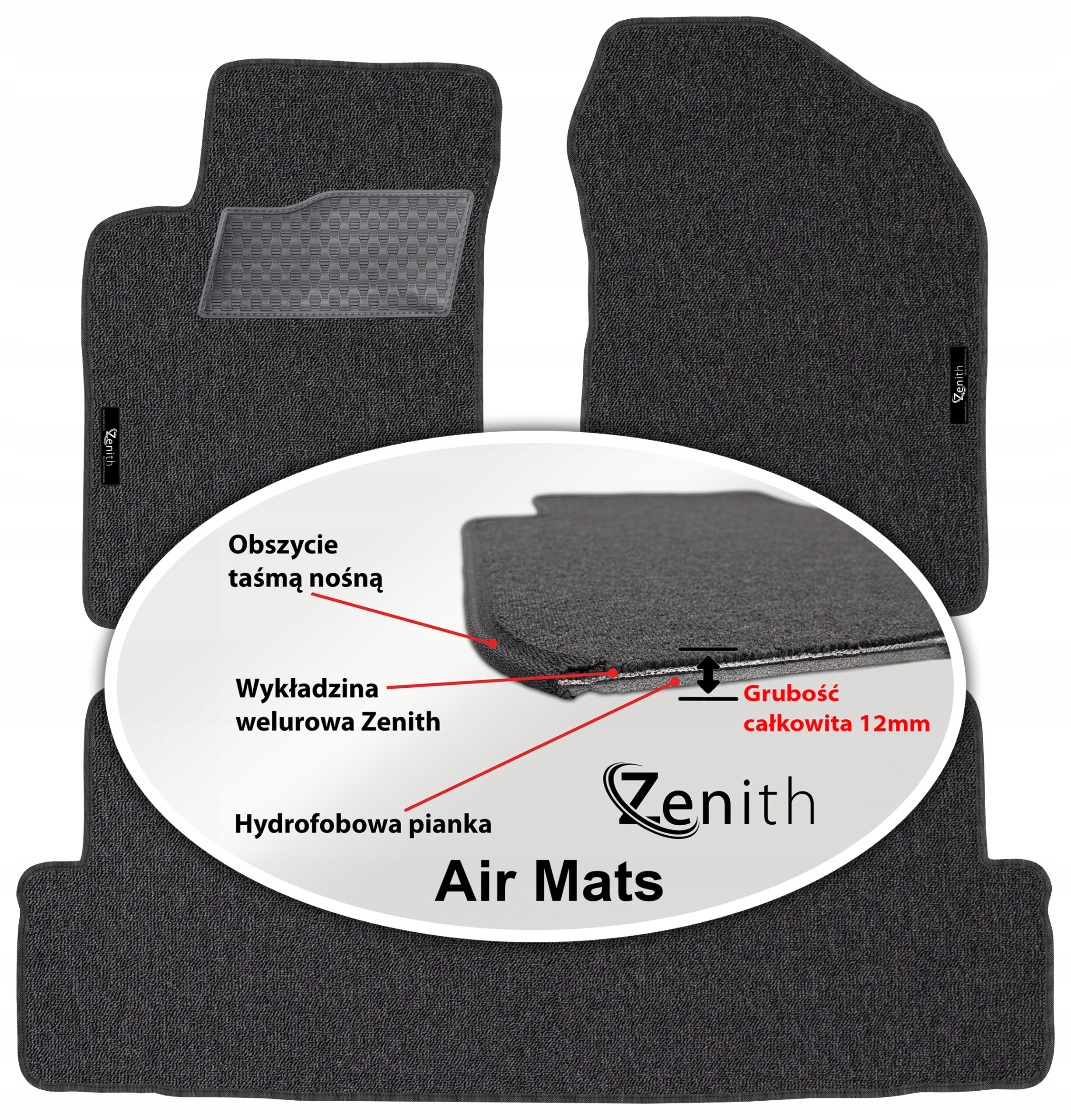 Corolla Verso 5os 2004-2009 Velúrové koberčeky do auta Zenith Air Mats