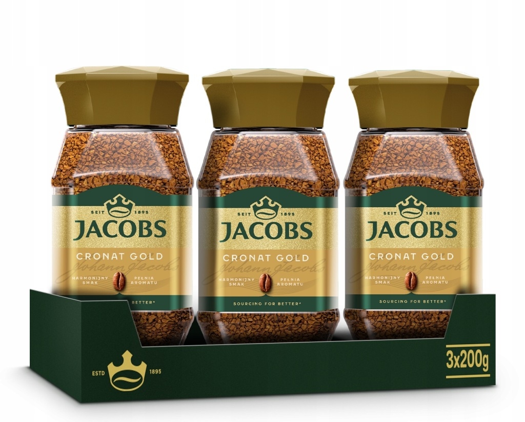 Kawa rozpuszczalna Jacobs Cronat Gold 3x200g