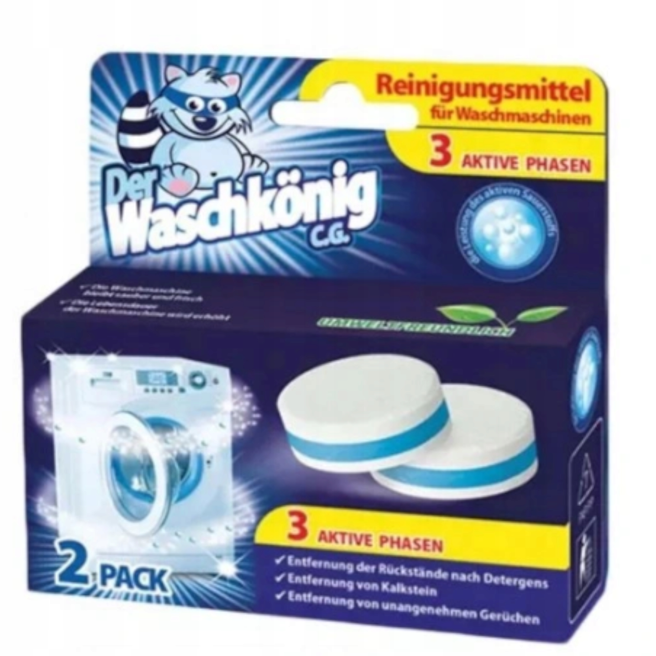 Levně Der Waschkonig odvápňovací tablety na čištění pračky a čistič 2ks