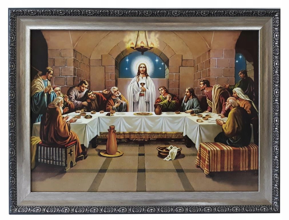 

Obraz W Srebrnej Ramie 72X112 Ostatnia Wieczerza