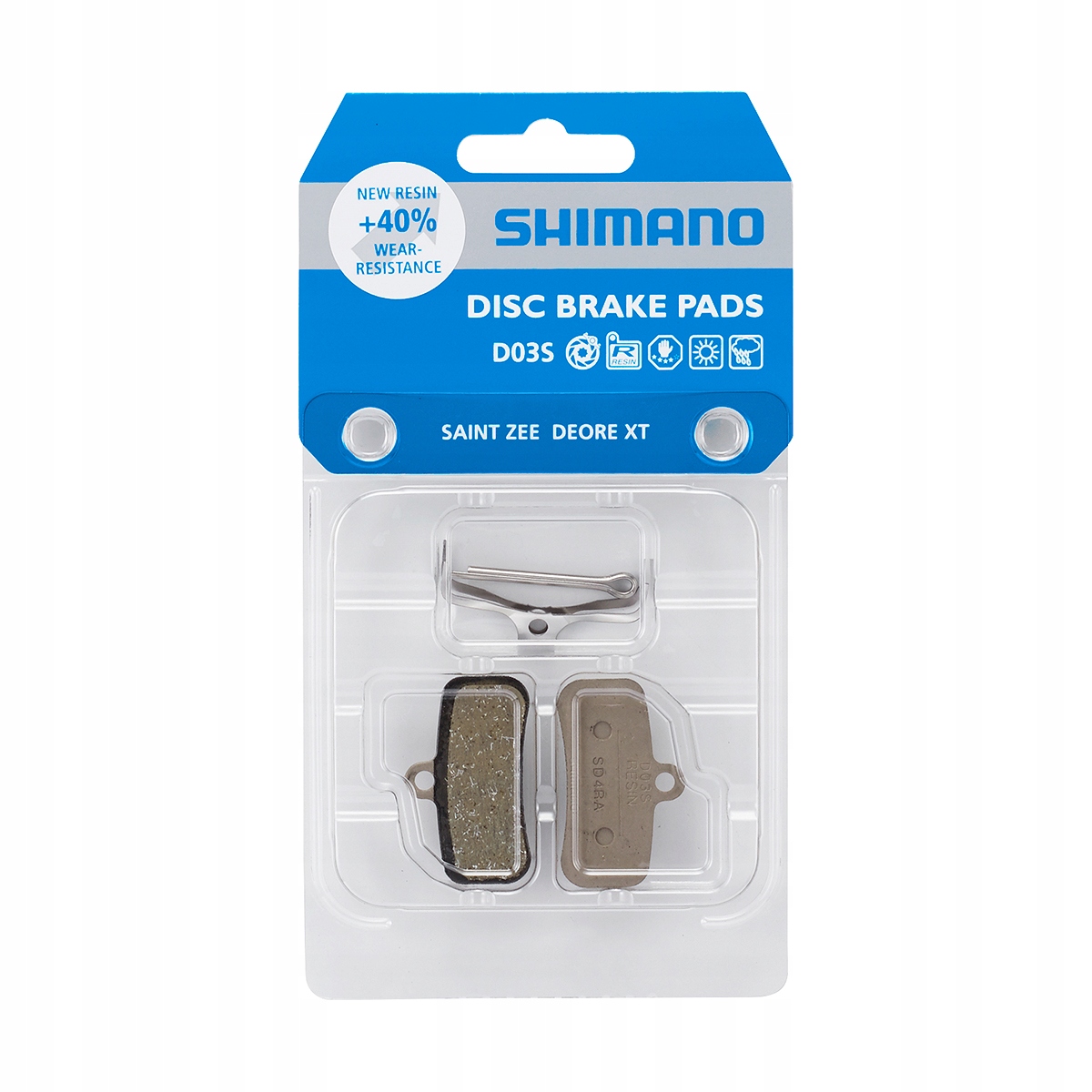 Klocki hamulcowe organiczne Shimano D03S Y1XM98010 4tłok m6120 m8120 m7120