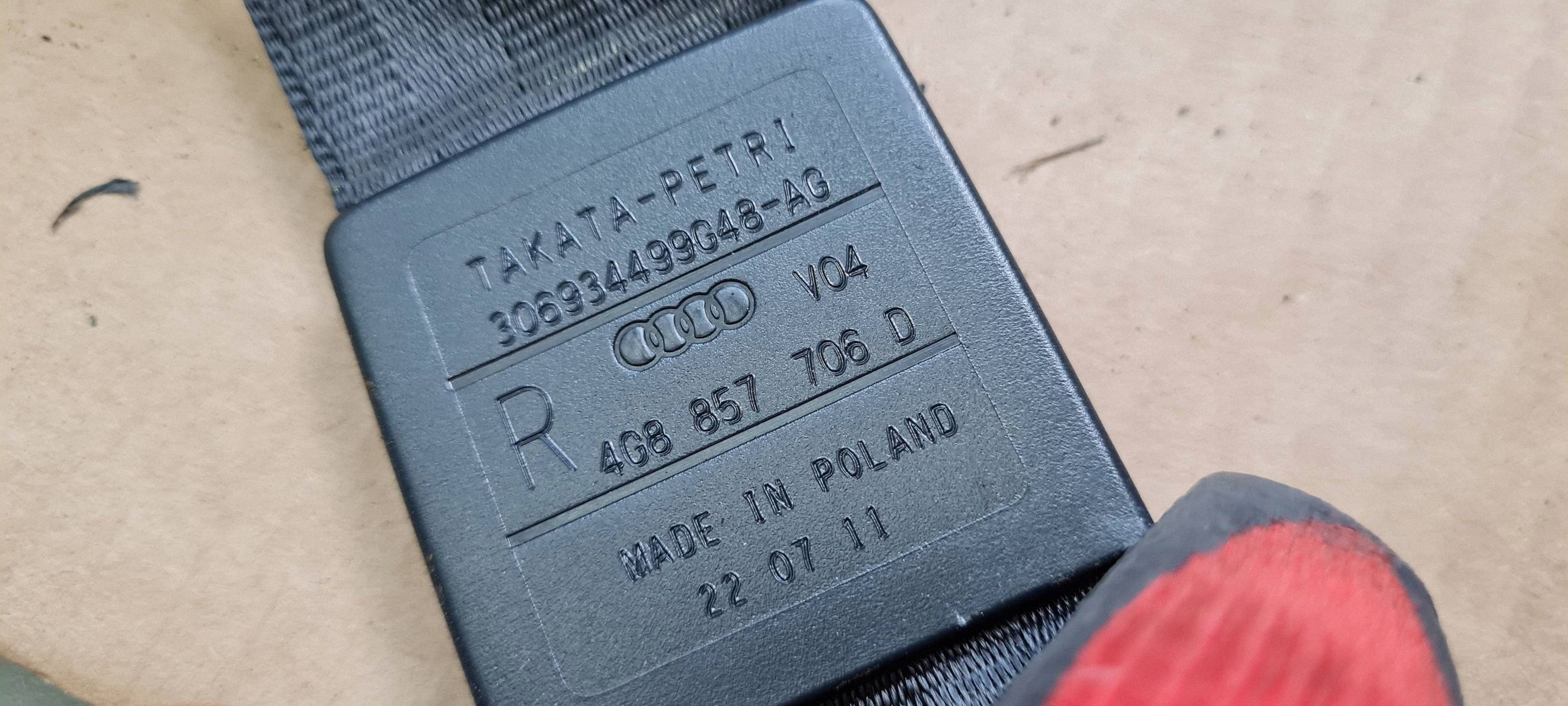 A7 4G S7 tension belt safety right front front ORG 4G8857706D A6 C7 4G