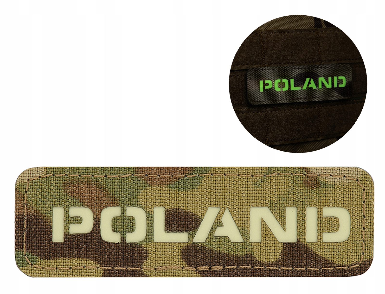 Naszywka Poland rzep 25x80 M-Tac fluoroscencyjna multicam
