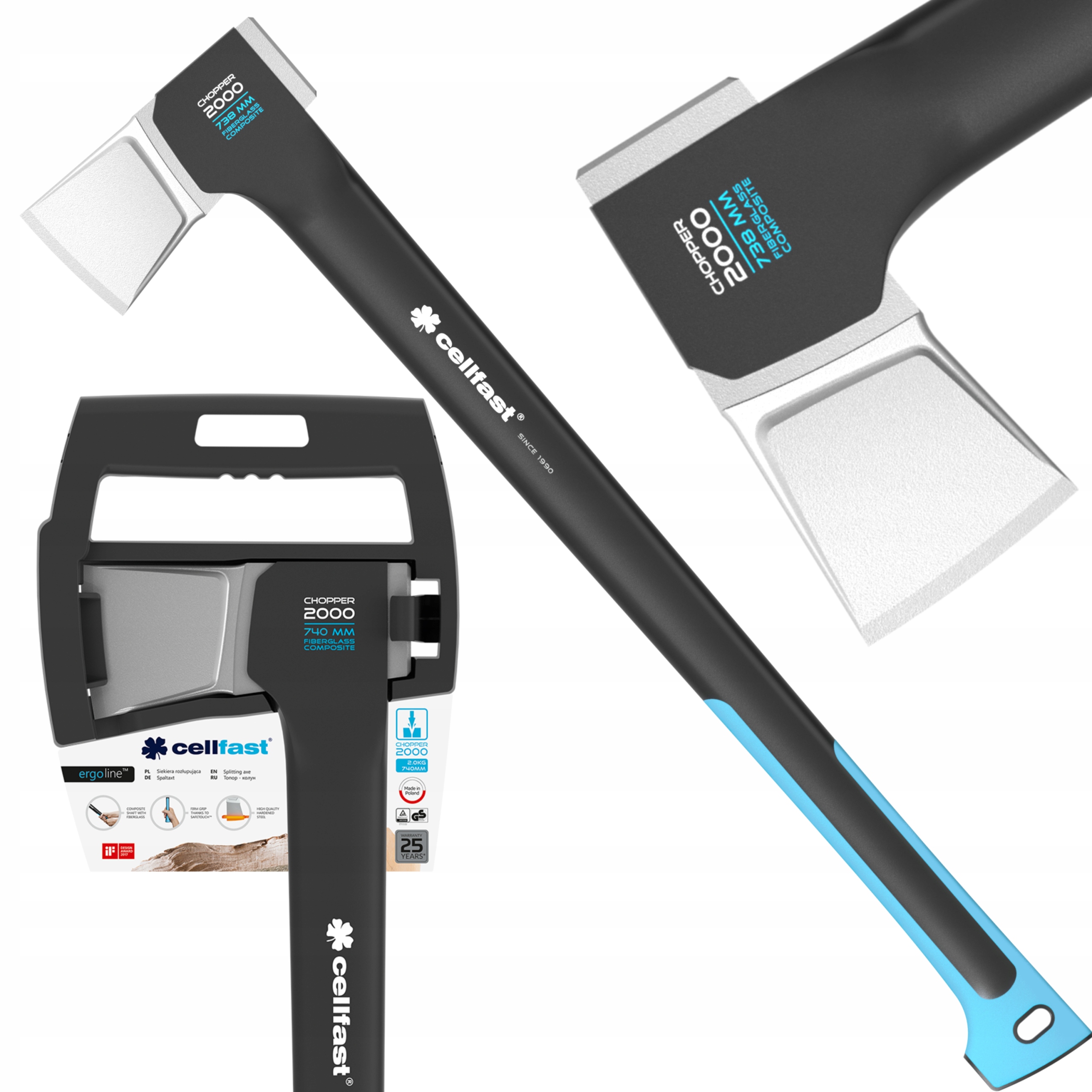 SIEKIERA ROZŁUPUJĄCA C 2000 ERGO + OSTRZAŁKA