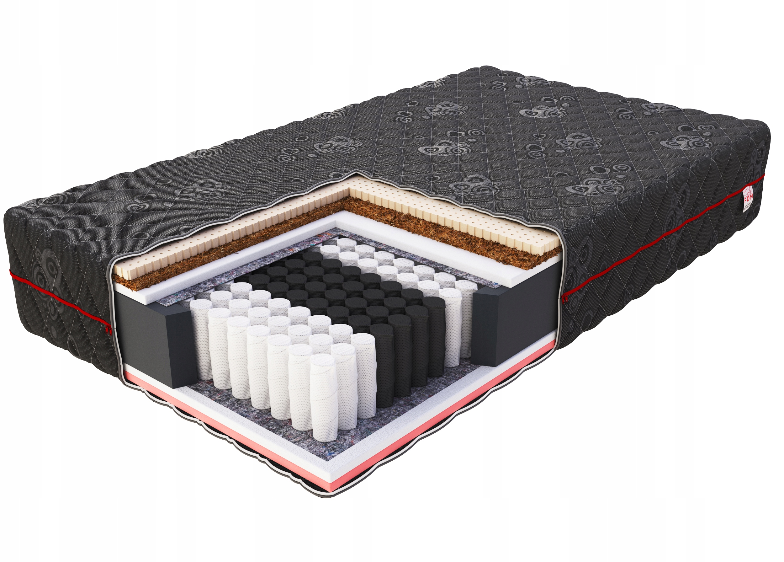 Matrace 100x200 visco kokos latex Fdm Black Max