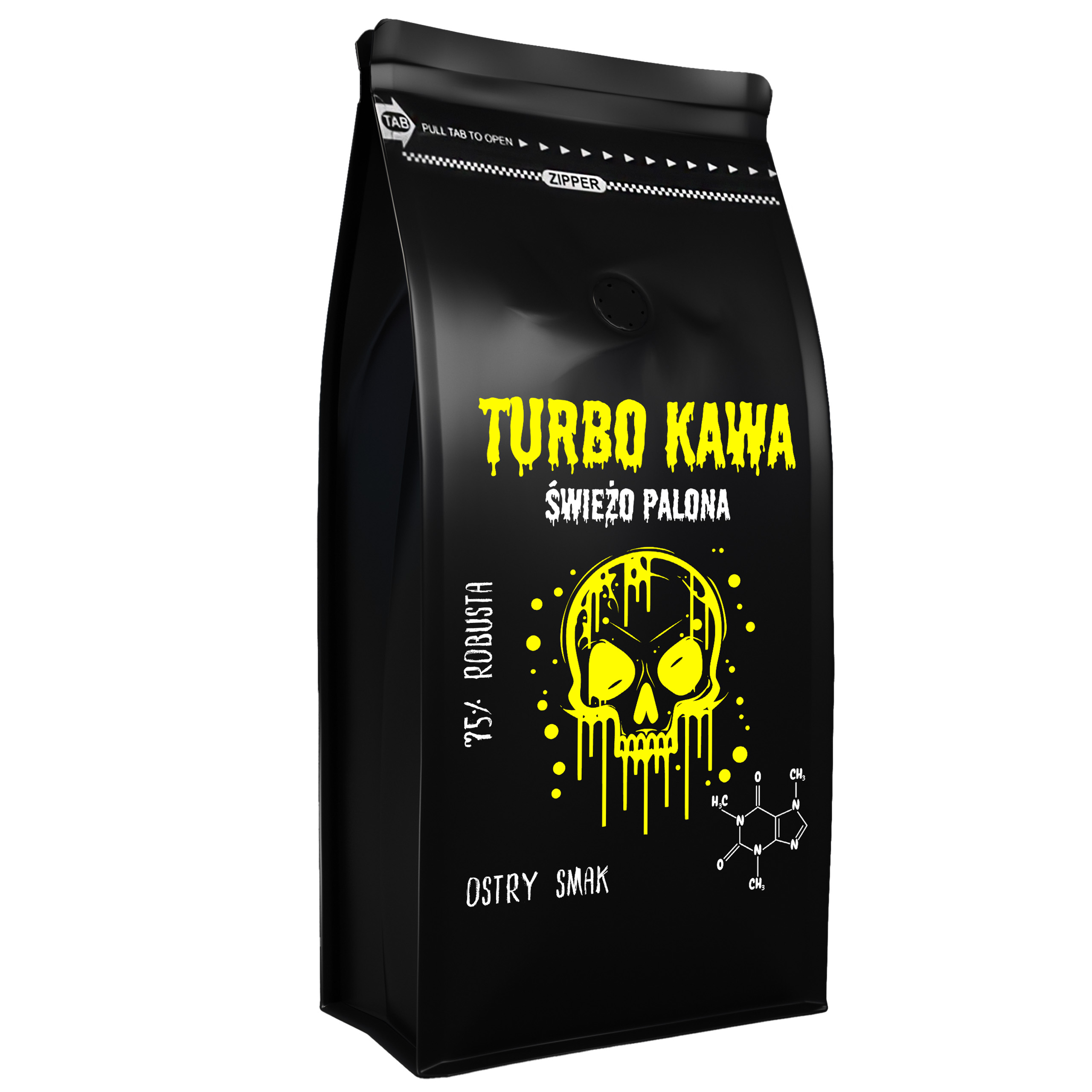Levně Turbo Zrnková Káva do kávovaru 1kg 75/25 Robusta/Arabica Ostrá Chuť