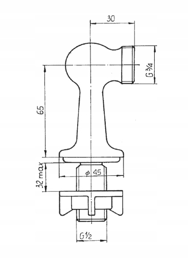 PRZYŁĄCZE KĄTOWE BATERII WANNOWEJ KFA RETRO Kod producenta 824-100-00