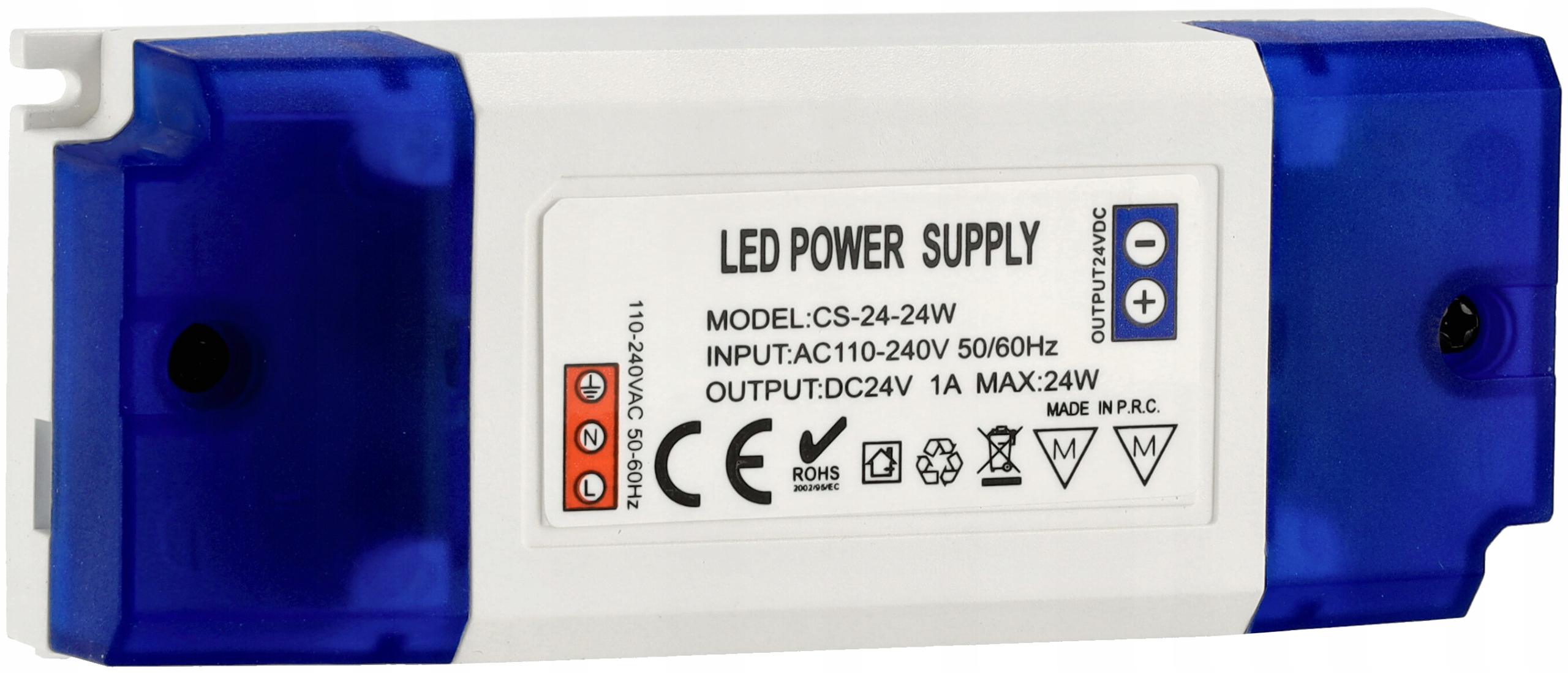 ZASILACZ LED 24V MEBLOWY 1A 24W DO TAŚMA TAŚMY LED Transformator Kod producenta Zasilacz LED meblowy 24W 24V