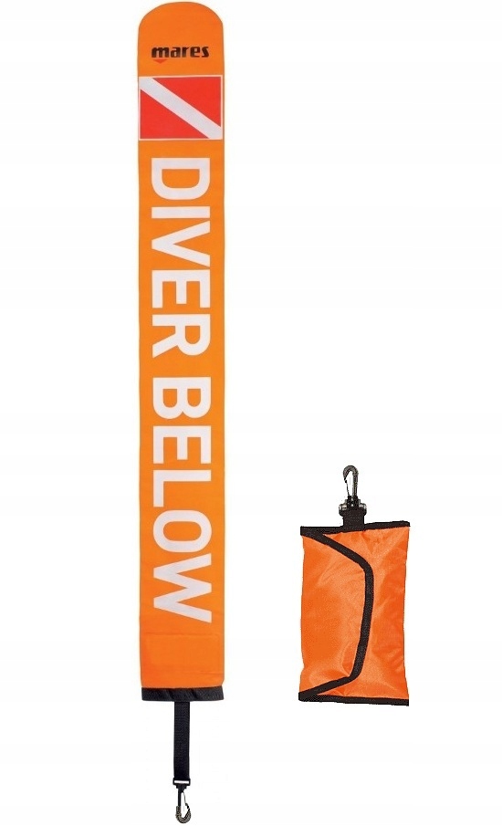Mares Potápěčská Bojka Strandard Inflatable Buoy 80x30CM Lanko 20 Metrů